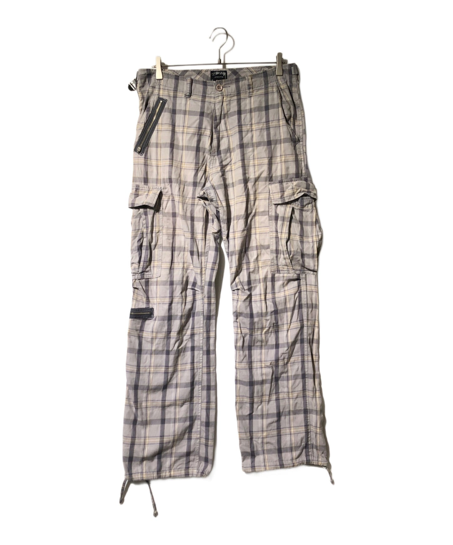 [Pre-owned] stussy check cargo pants