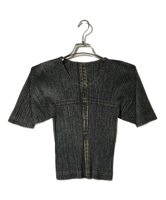 [Pre-owned] PLEATS PLEASE Denim Transfer Pleated Cut and Sewn PP97-JK051