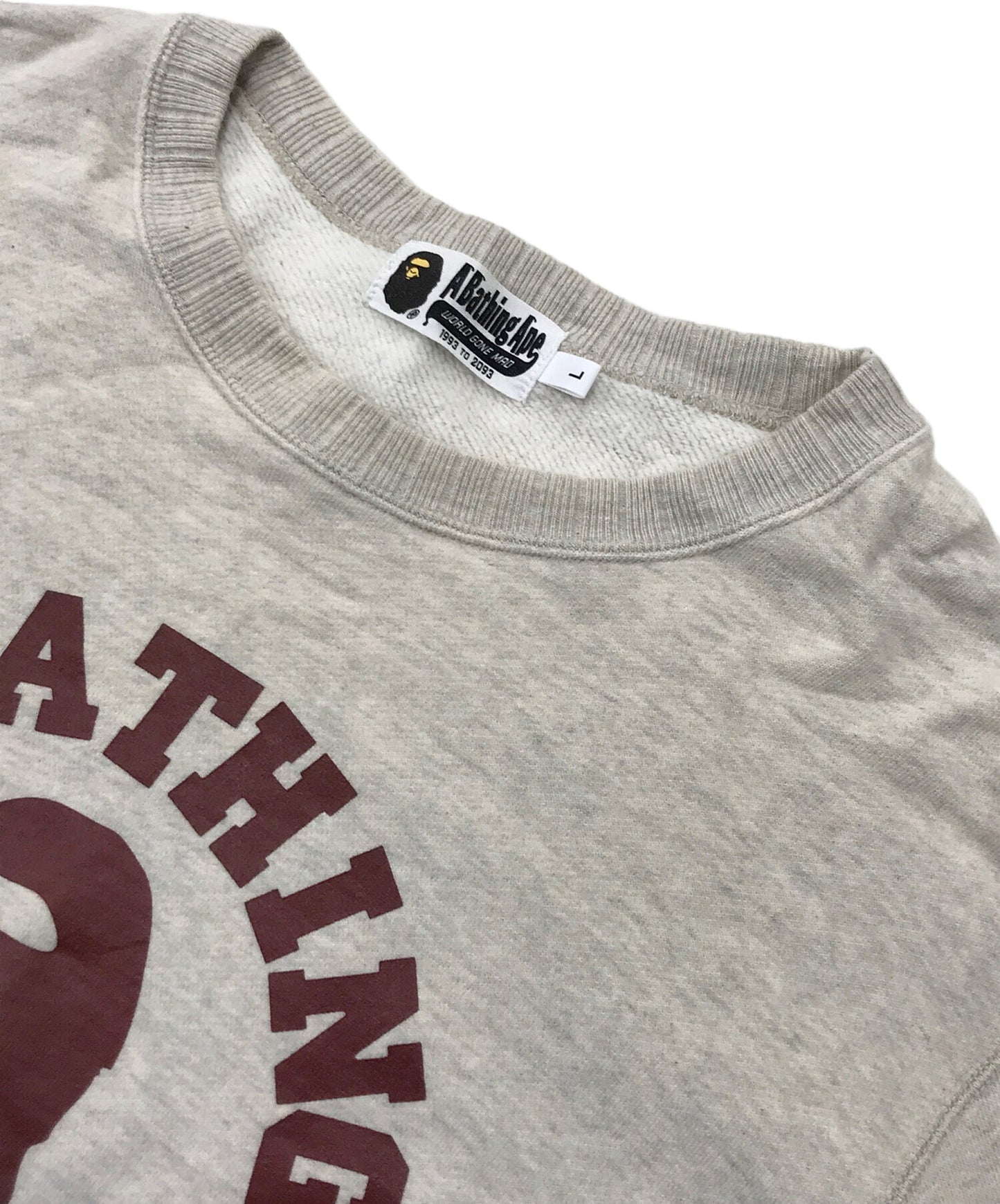 [Pre-owned] A BATHING APE College Logo Print Sweatshirt 001SWF801002X