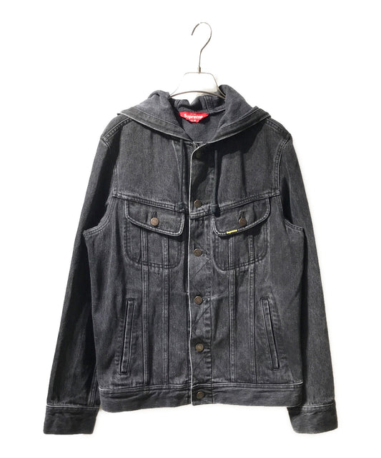 [Pre-owned] SUPREME Hoodie Black Denim Jacket