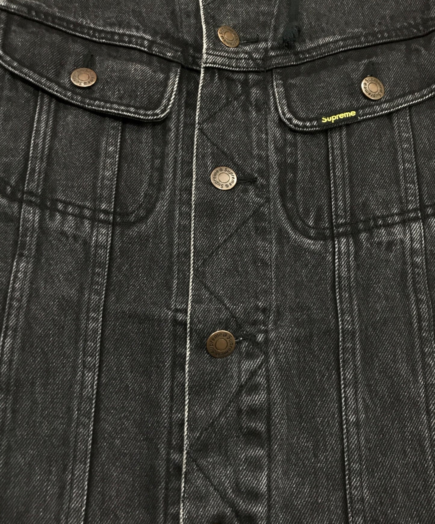 [Pre-owned] SUPREME Hoodie Black Denim Jacket