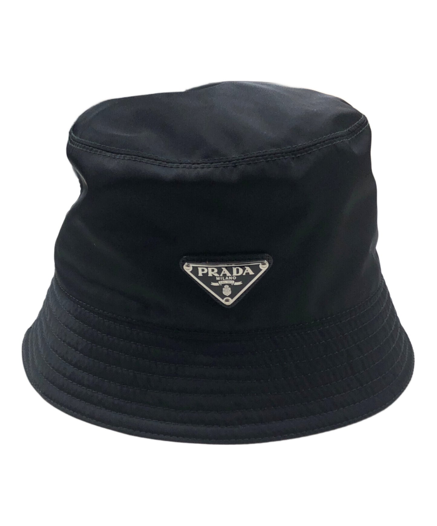[Pre-owned] PRADA Logo Plate Bucket Hat 1HC137