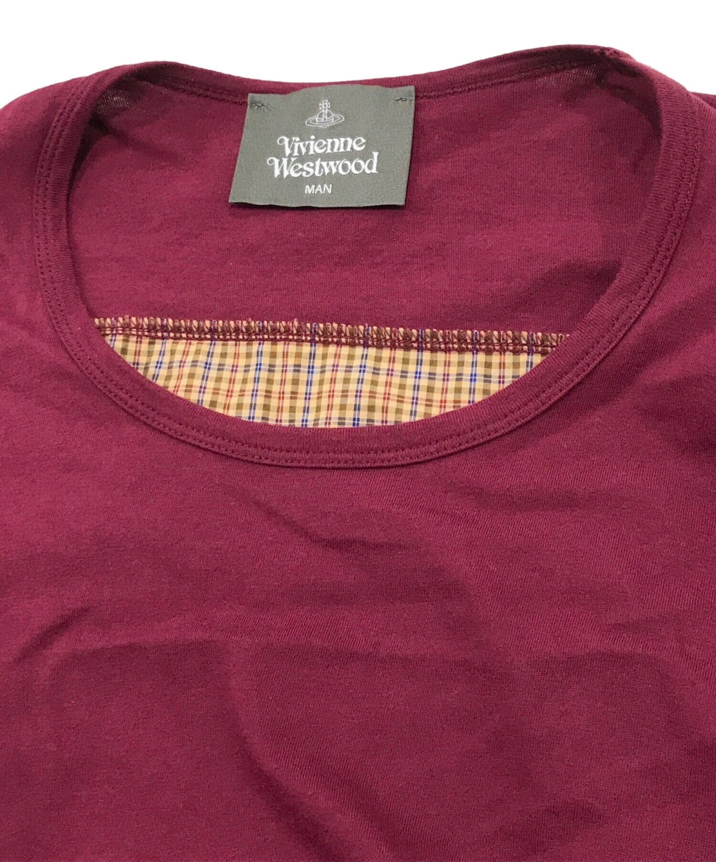 [Pre-owned] Vivienne Westwood man Check BIG T-shirt VW-LP-83695