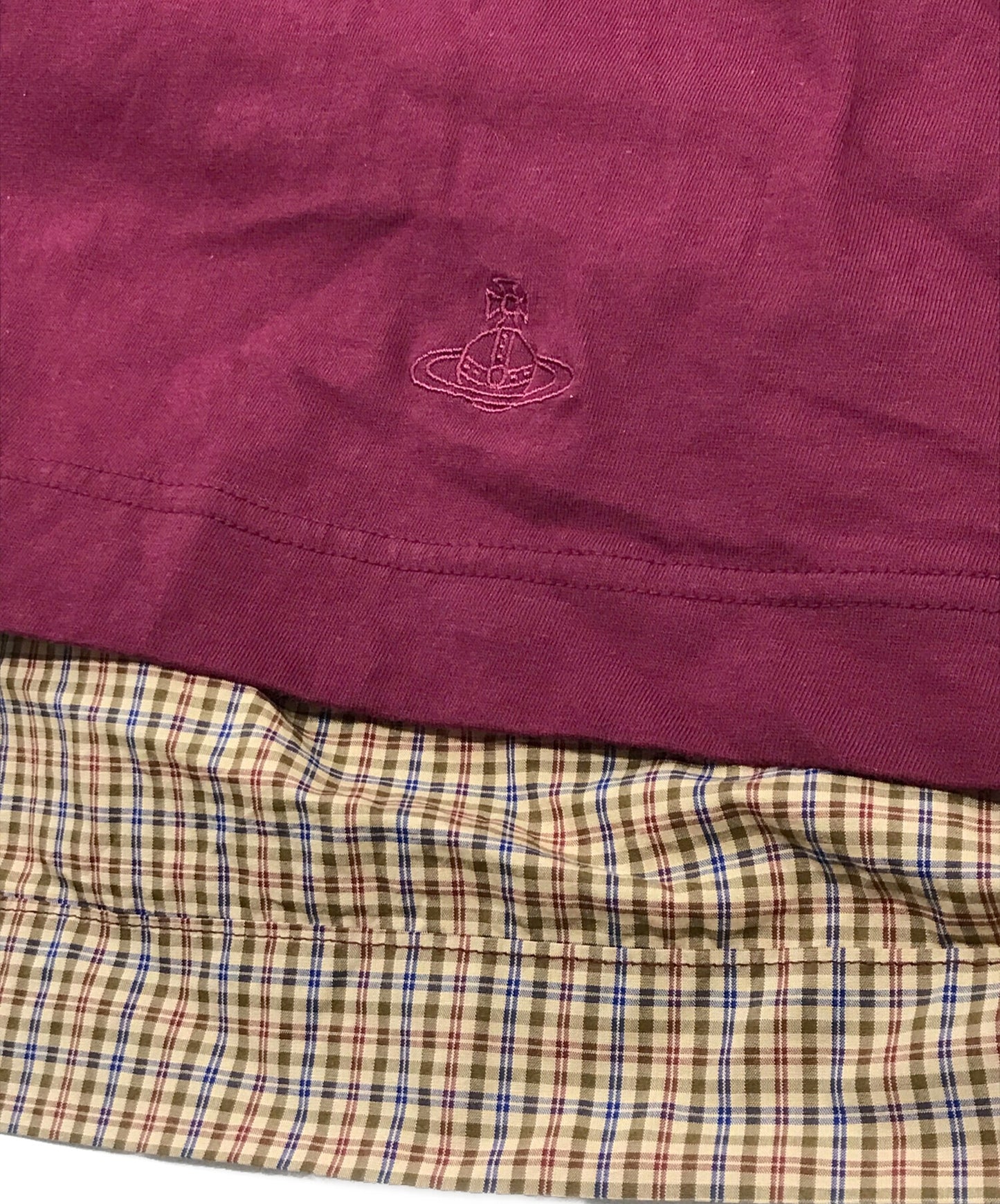 [Pre-owned] Vivienne Westwood man Check BIG T-shirt VW-LP-83695