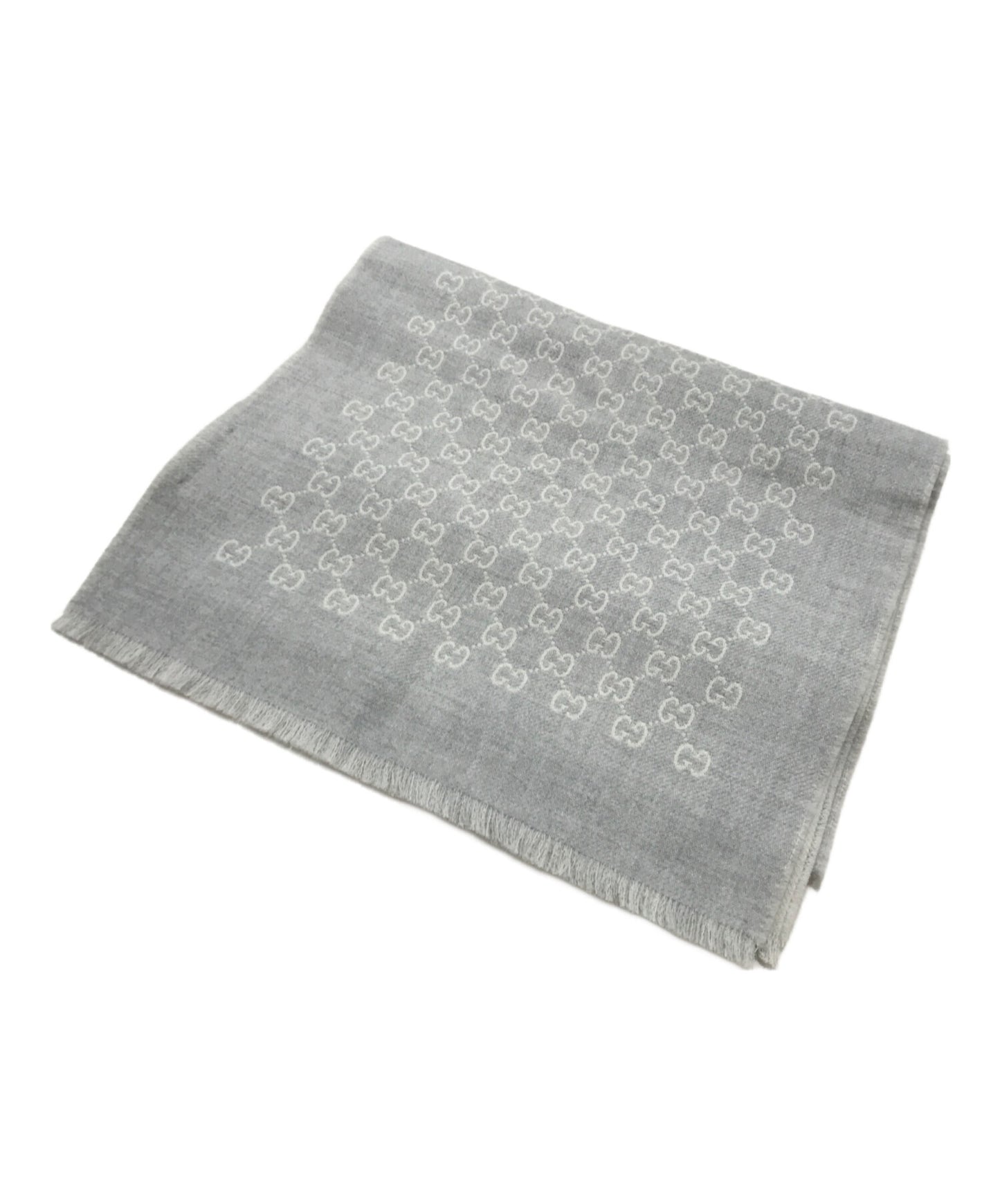 [Pre-owned] GUCCI GG Jacquard Wool Scarf 391246
