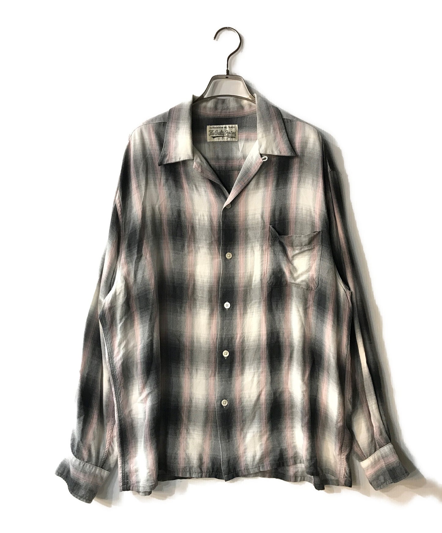 [Pre-owned] WACKO MARIA OMBRE CHECK OPEN COLLAR SHIRT