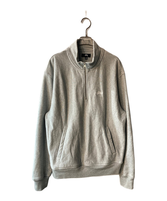 [Pre-owned] stussy Logo Embroidery Half Zip Sweatshirt