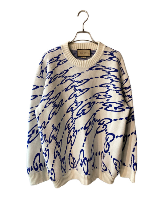 [Pre-owned] GUCCI Wave GG Cotton Sweater 780637 XKDZF