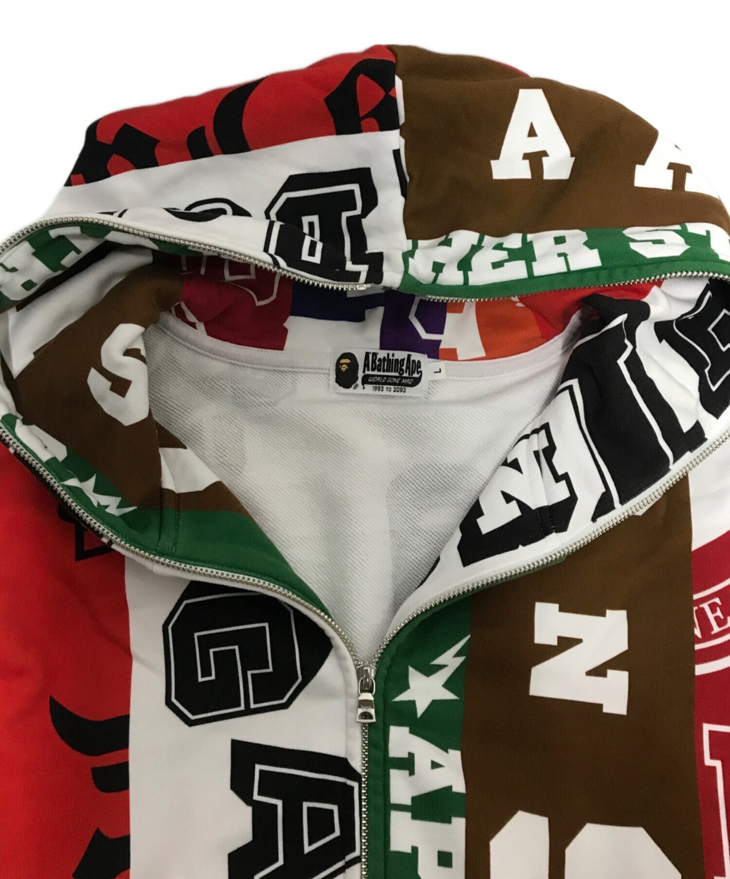 [Pre-owned] A BATHING APE FANS SCARF FULL ZIP HOODIE 001zpk301302m