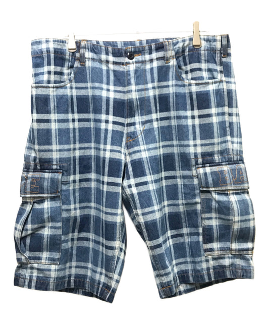 [Pre-owned] A BATHING APE CHECK 6 POCKET DENIM SHORTS 001DSK301003M