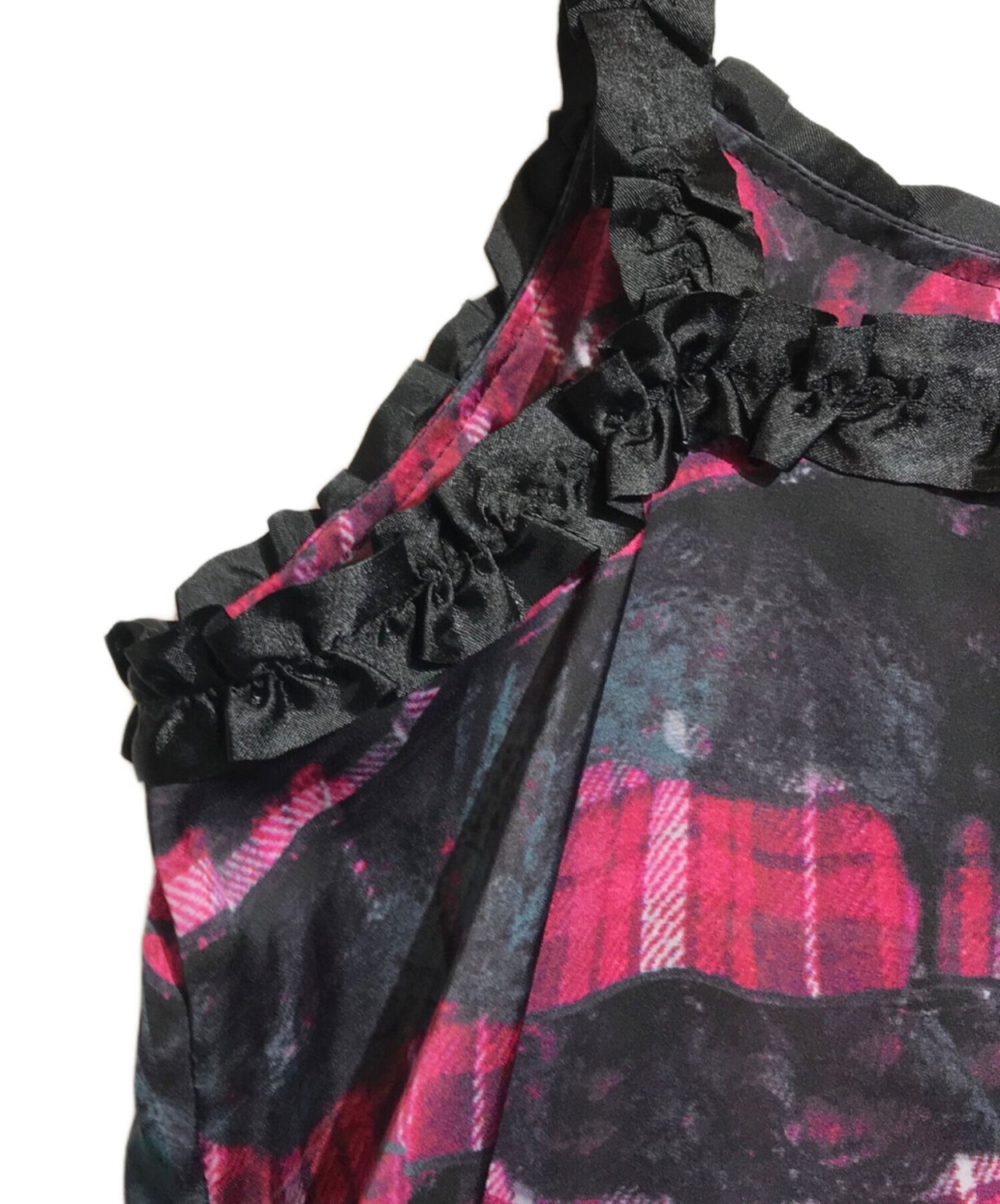 [Pre-owned] COMME des GARCONS Cami Print Frilled Dress GB-O029