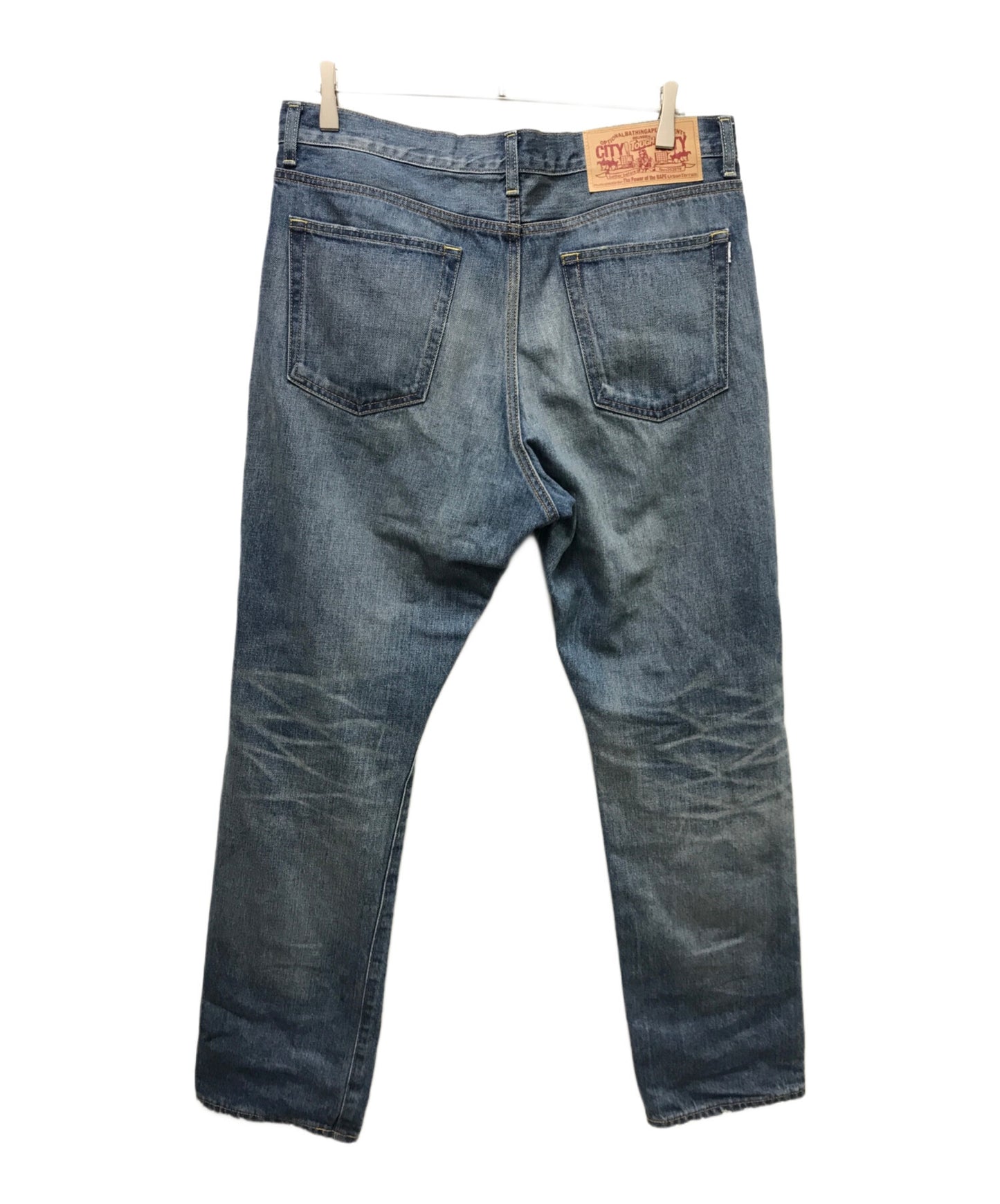 [Pre-owned] A BATHING APE One Point Regular Fit 13 Oz Denim Pants 0ZXJNM150006N