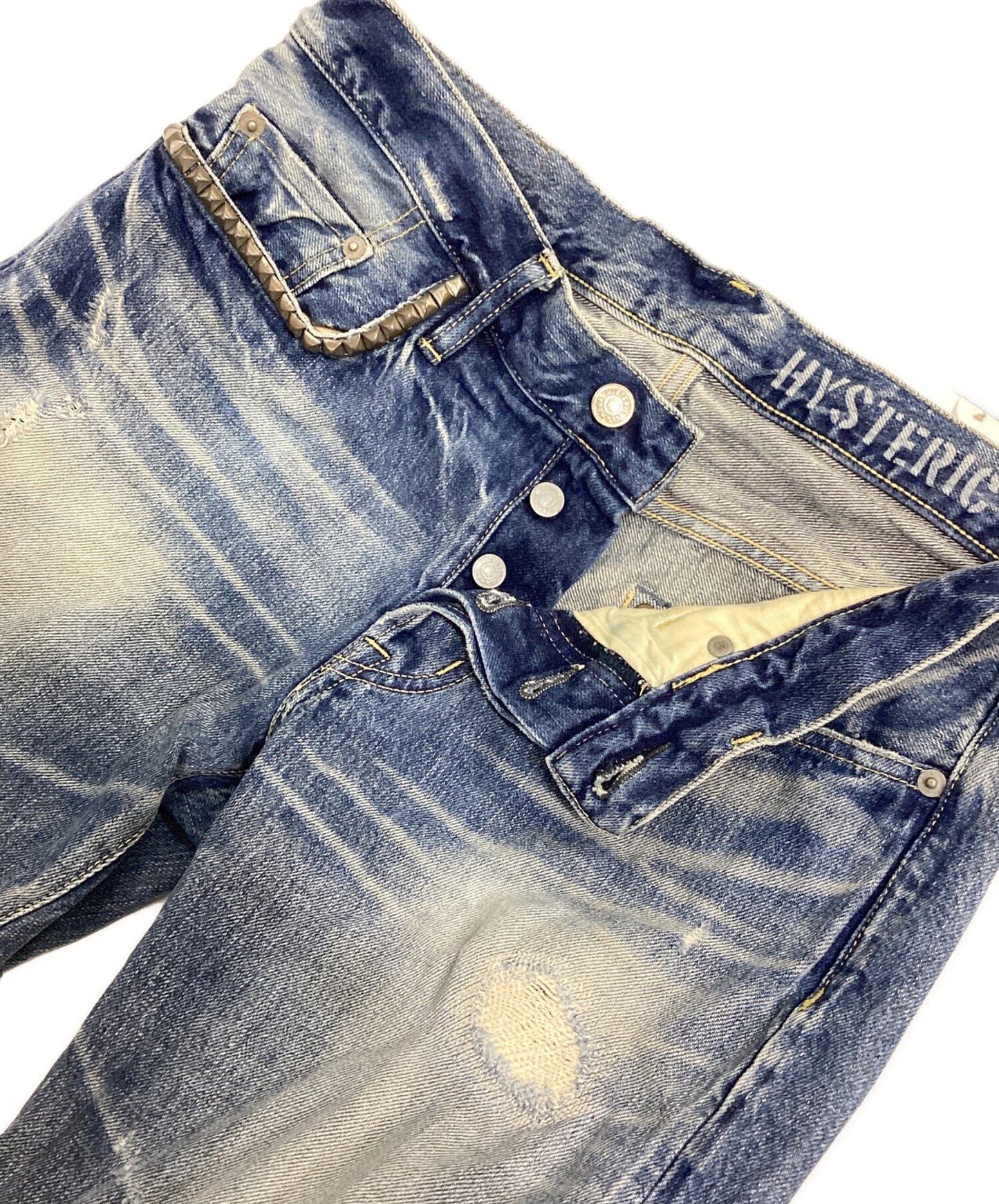 [Pre-owned] Hysteric Glamour Studded denim pants 0243AP16