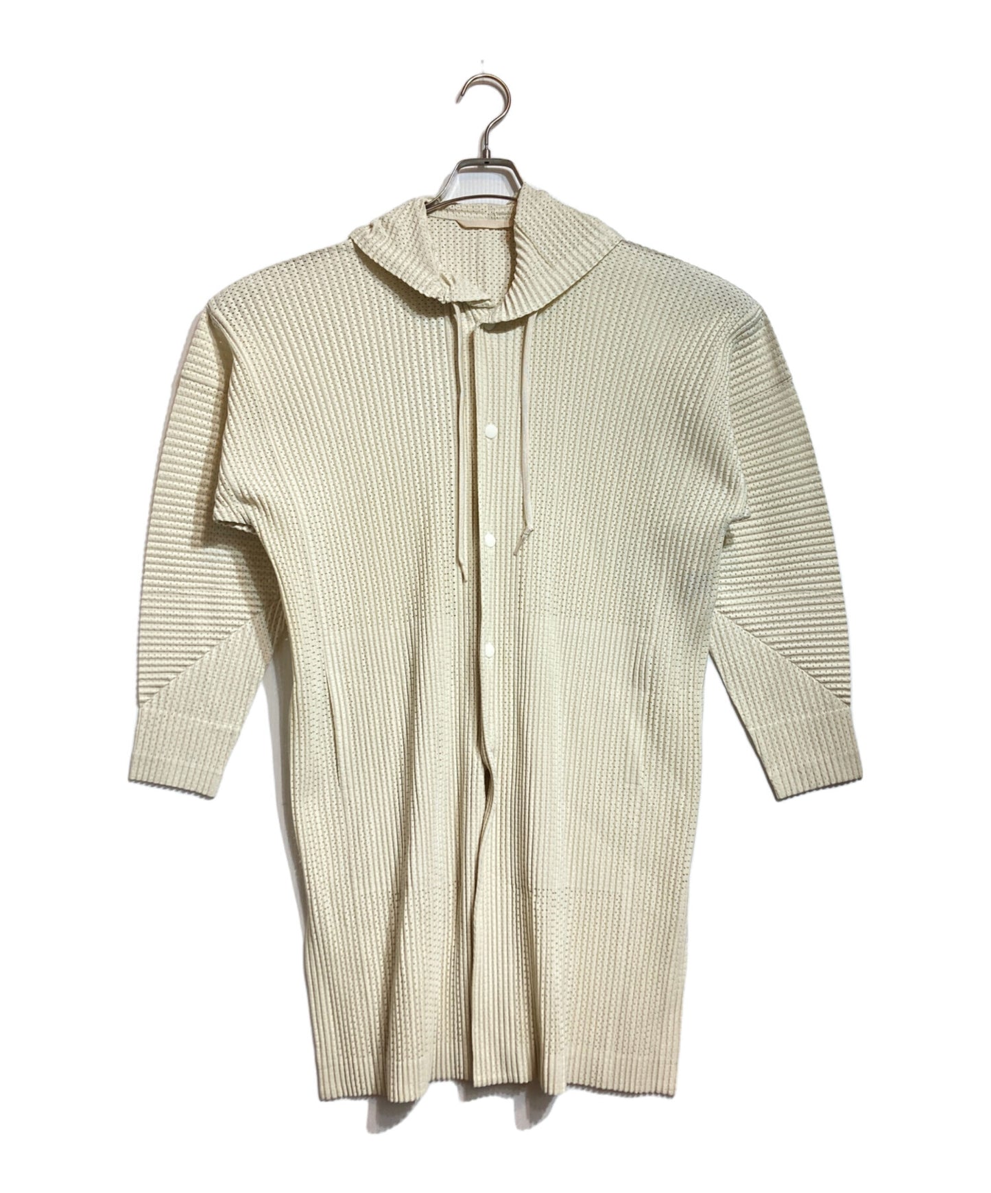 [Pre-owned] HOMME PLISSE ISSEY MIYAKE Mesh Pleated Long Hoodie HP11JL152