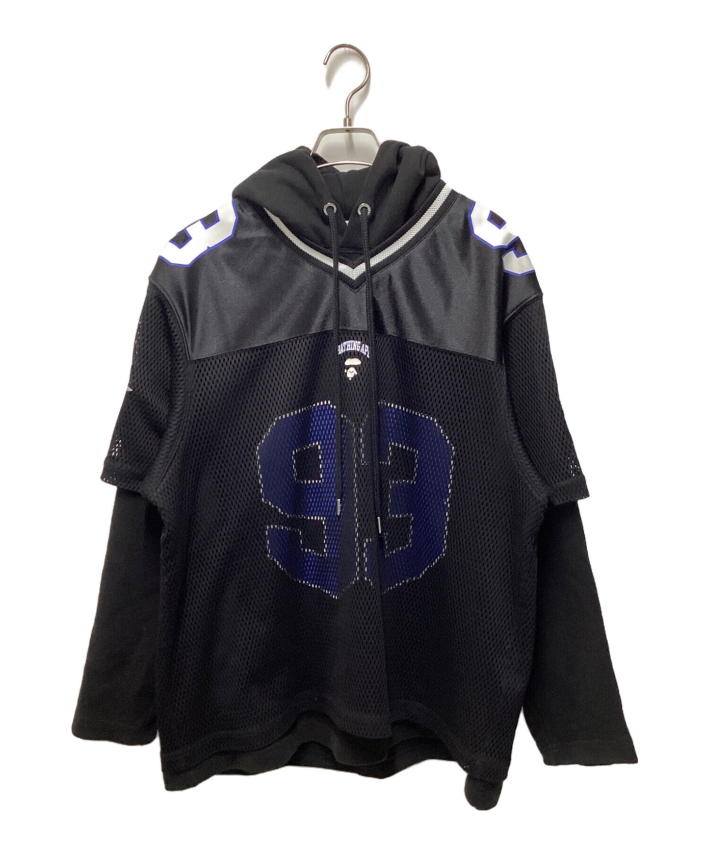 [Pre-owned] A BATHING APE LAYERED SLEEVES FOOTBALL JERSEY 0ZXSWM114306N
