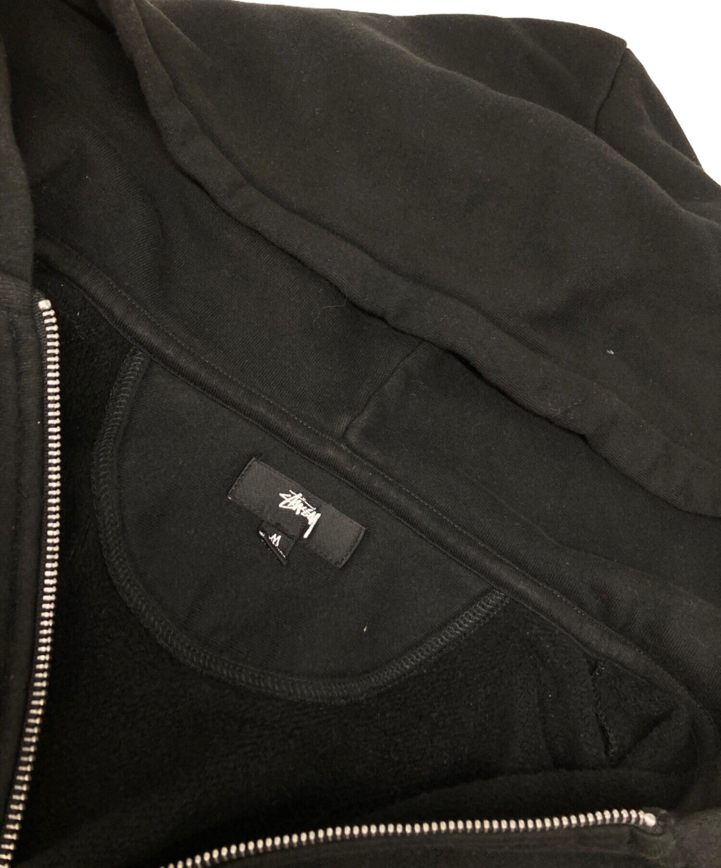 [Pre-owned] stussy Stock Logo Full Zip Hoodie 118454