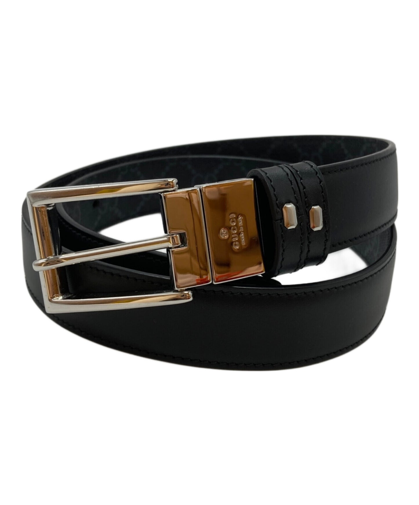 [Pre-owned] GUCCI GG Supreme Reversible Belt 771105