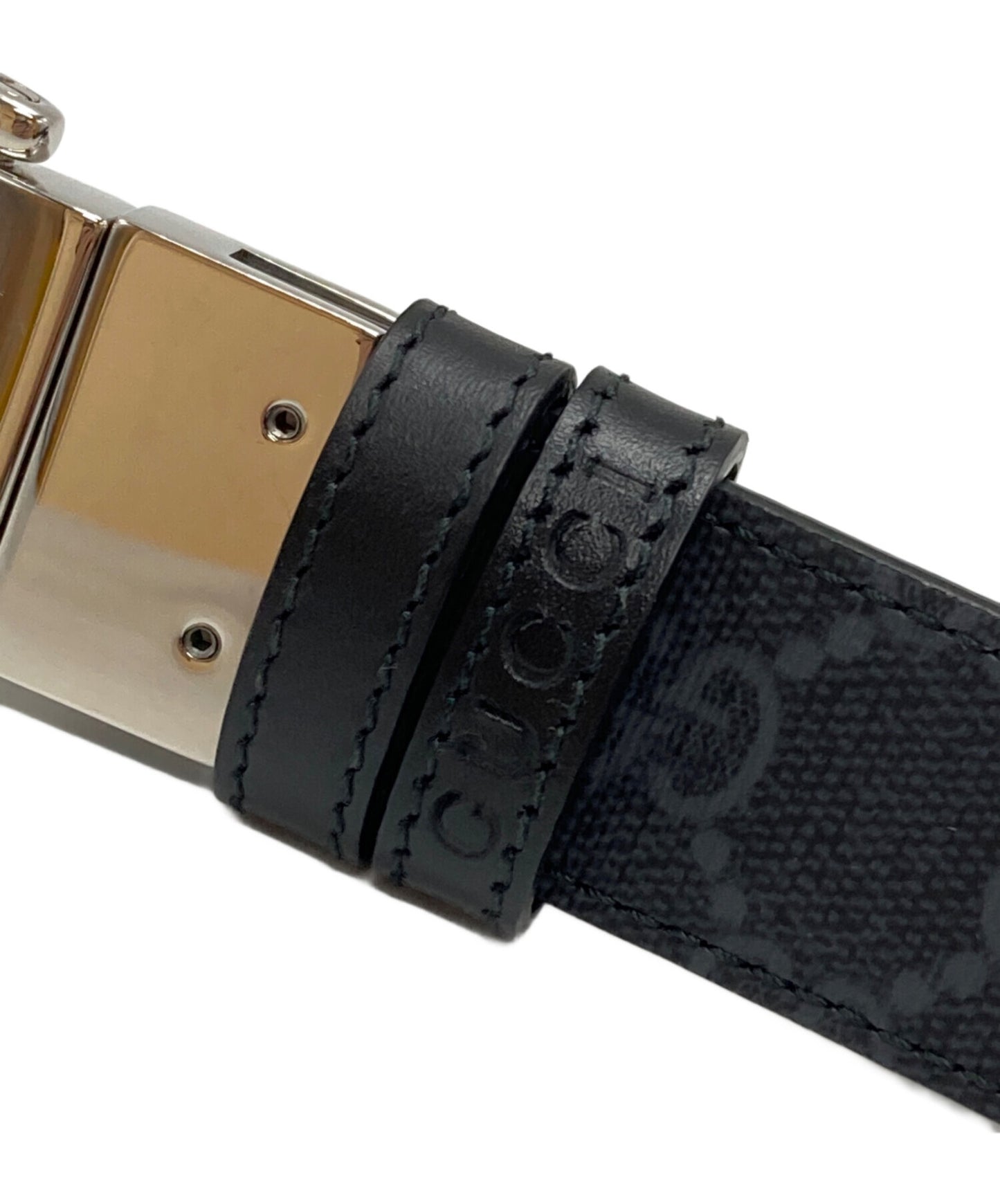 [Pre-owned] GUCCI GG Supreme Reversible Belt 771105