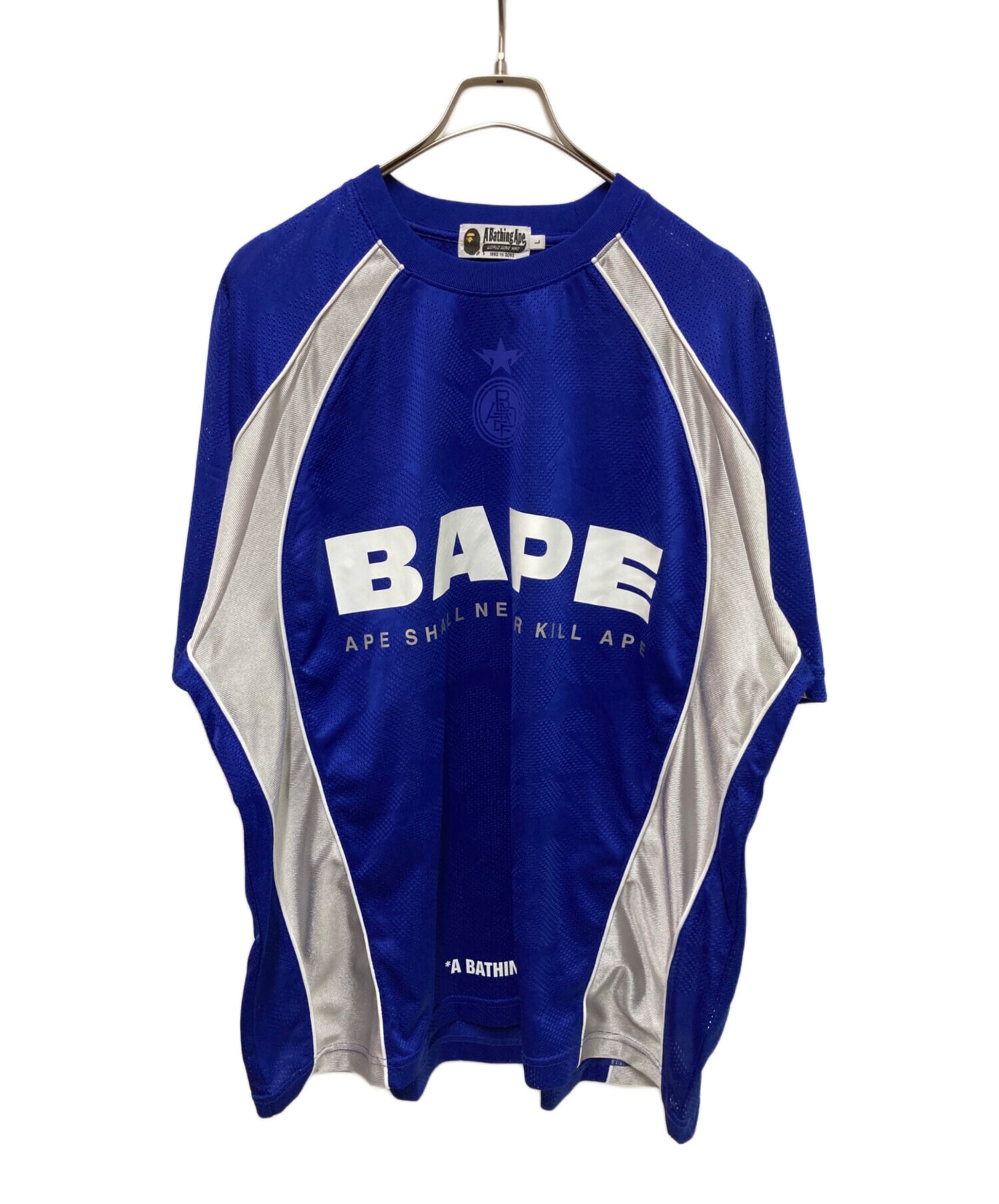 [Pre-owned] A BATHING APE Solid Camo Jacquard Multi Football Jersey 001CSL301312M