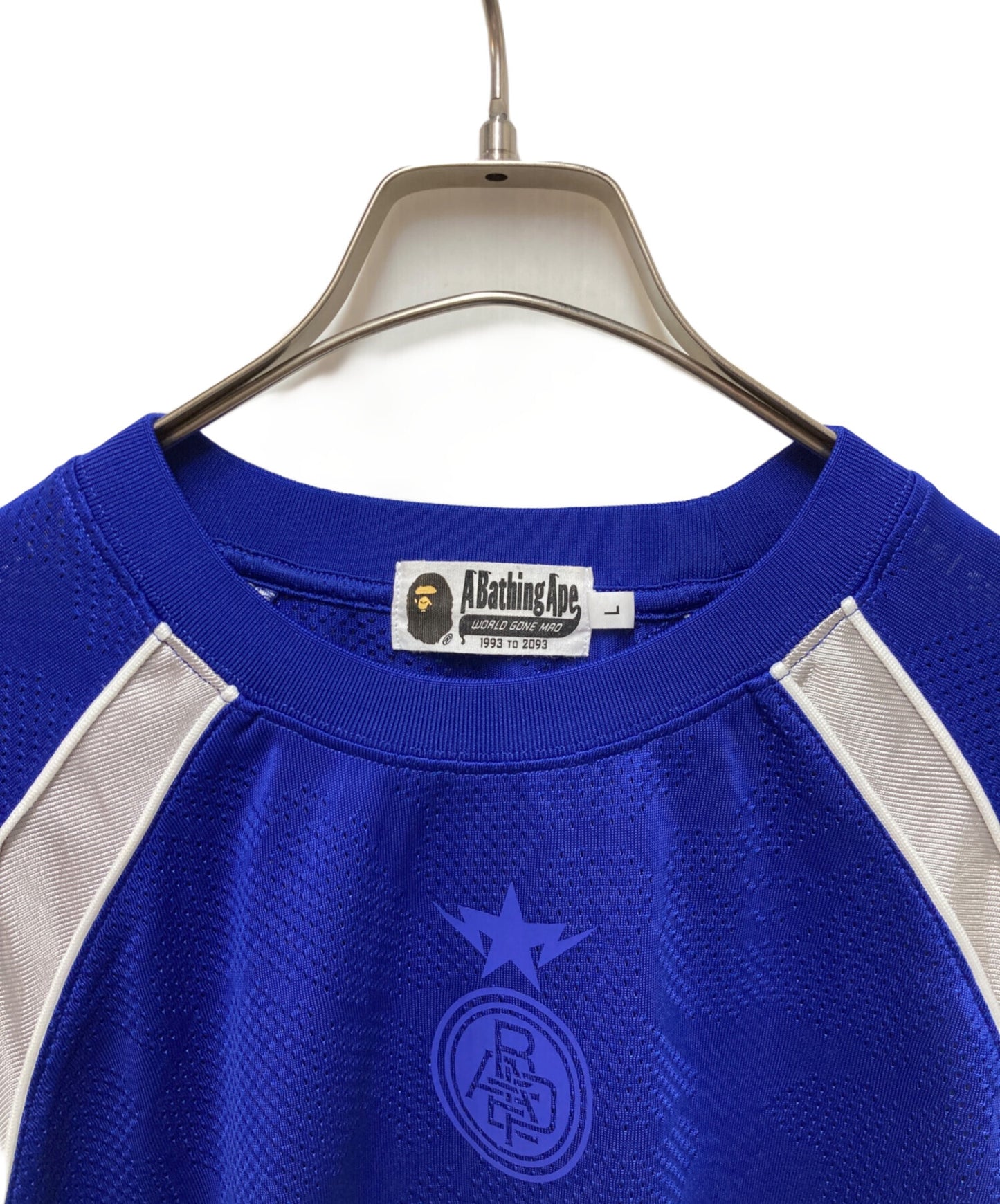 [Pre-owned] A BATHING APE Solid Camo Jacquard Multi Football Jersey 001CSL301312M