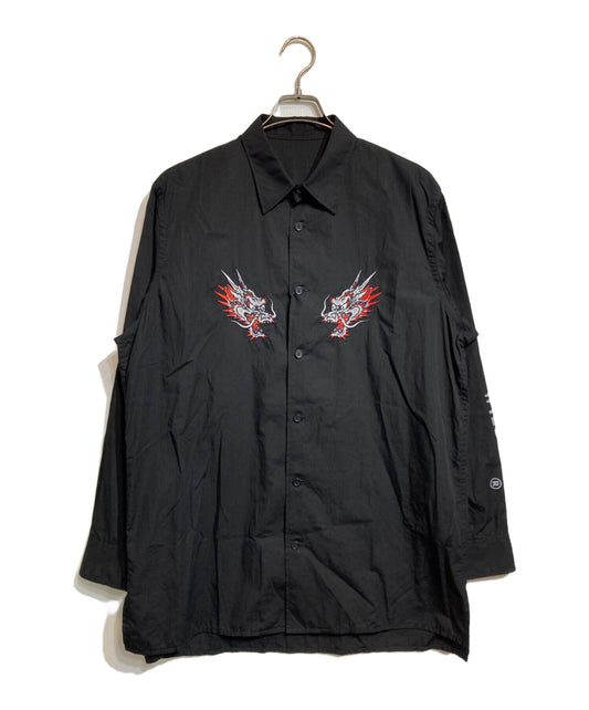 [Pre-owned] WILDSIDE YOHJI YAMAMOTO Cotton Embroidery Shirt (Dragon Fish) SP-B68-030