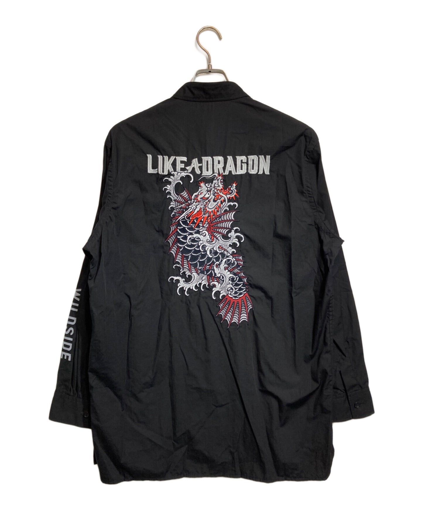 [Pre-owned] WILDSIDE YOHJI YAMAMOTO Cotton Embroidery Shirt (Dragon Fish) SP-B68-030