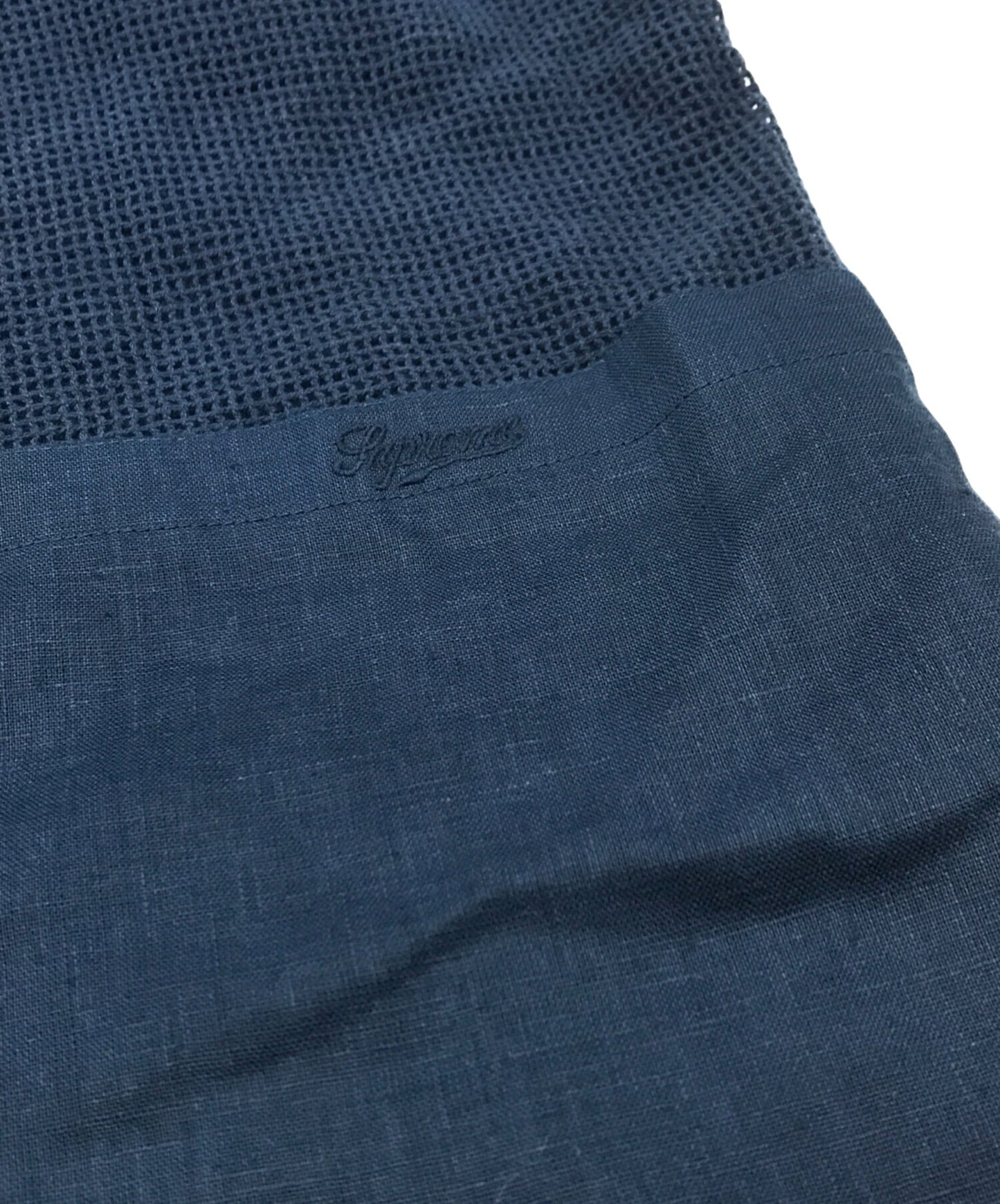 [Pre-owned] SUPREME Mesh Panel Linen S/S Shirt