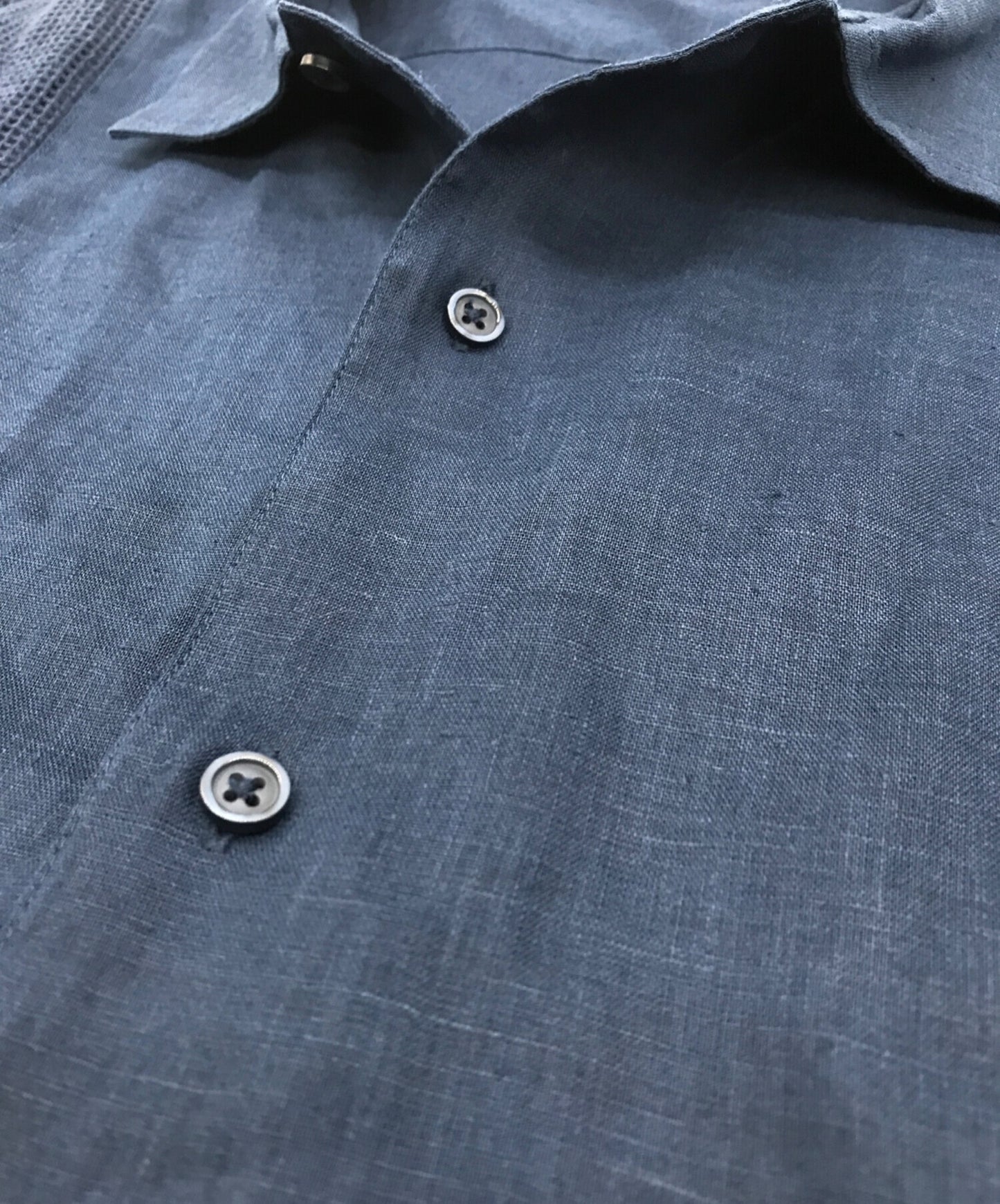 [Pre-owned] SUPREME Mesh Panel Linen S/S Shirt