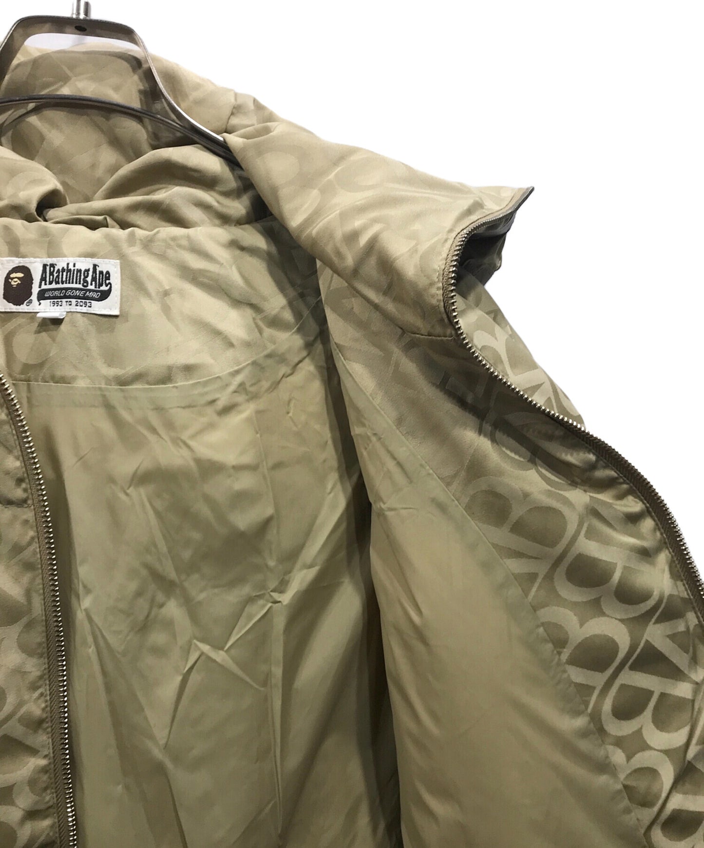 [Pre-owned] A BATHING APE SPORT MONOGRAM SHARK HOODIE PUFFER DOWN JACKET 001DNJ801054I