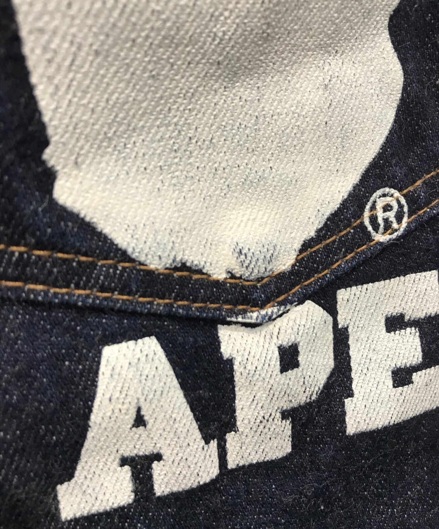 [Pre-owned] A BATHING APE Back painted denim pants