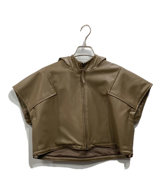 [Pre-owned] ISSEY MIYAKE Synthetic leather hooded jacket IM38FJ007