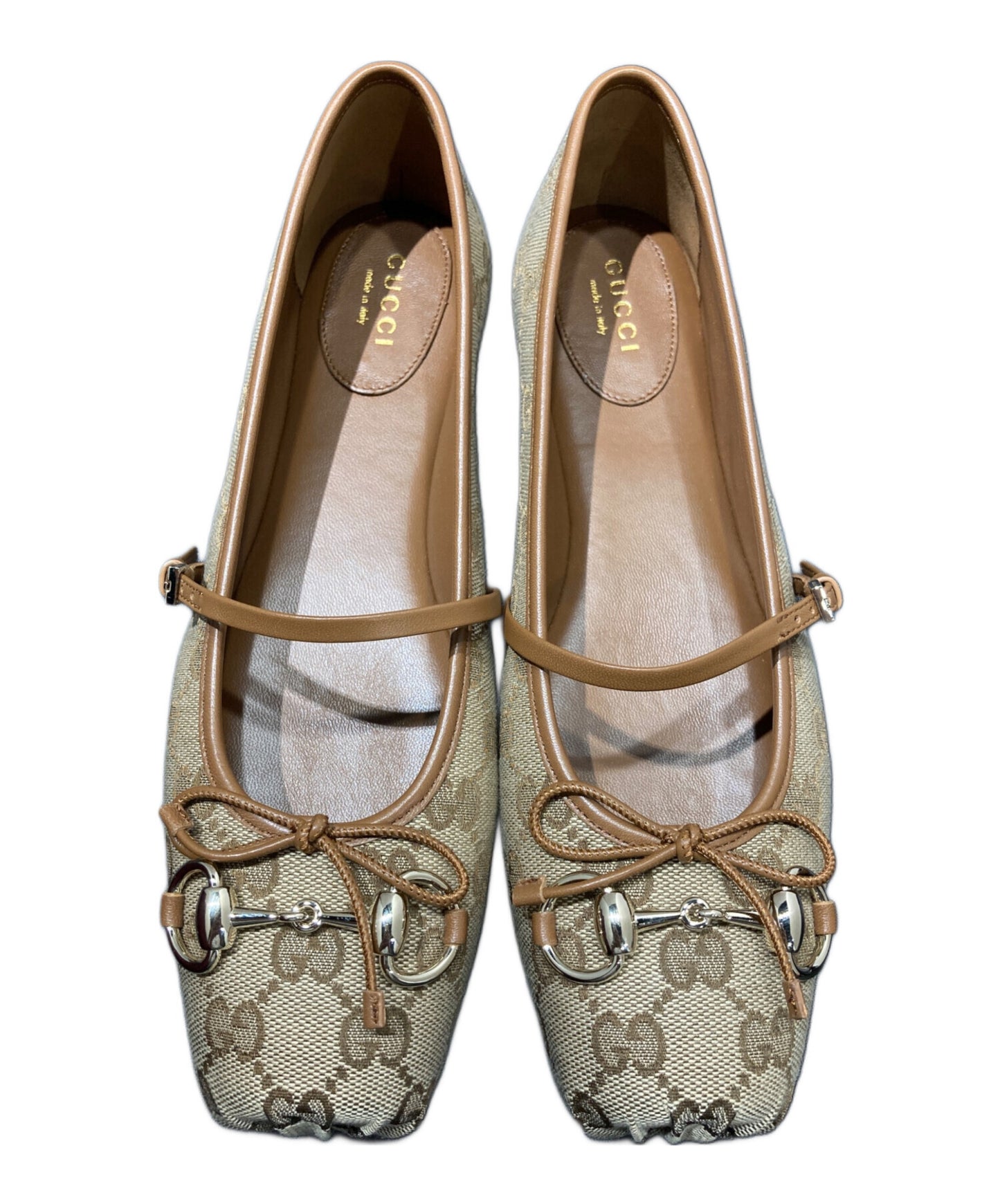 [Pre-owned] GUCCI Horsebit Flat Ballet Shoes 814321