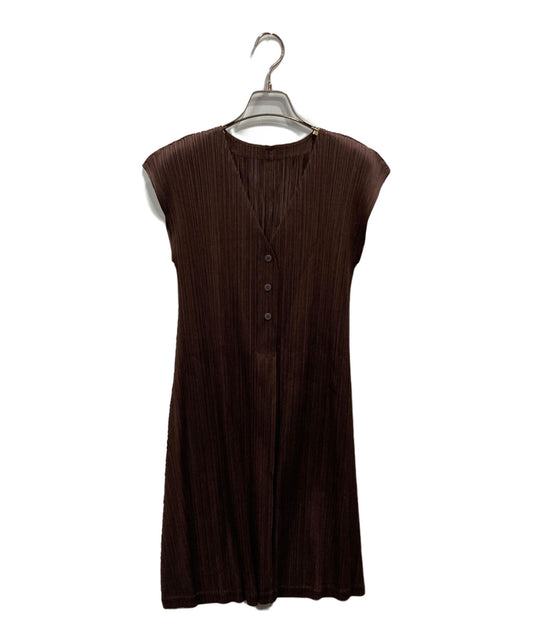 [Pre-owned] PLEATS PLEASE Front button pleated dress PP13-JT187