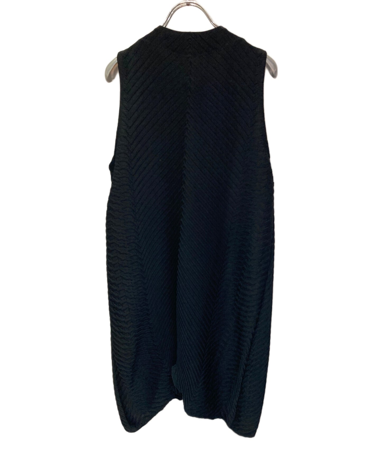 [Pre-owned] ISSEY MIYAKE Pleated long gilet IM82FE513