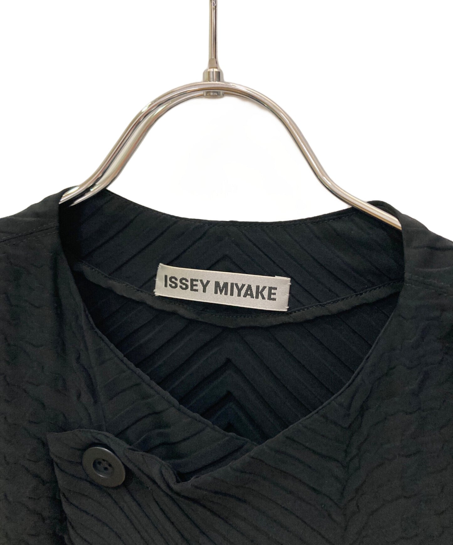 [Pre-owned] ISSEY MIYAKE Pleated long gilet IM82FE513