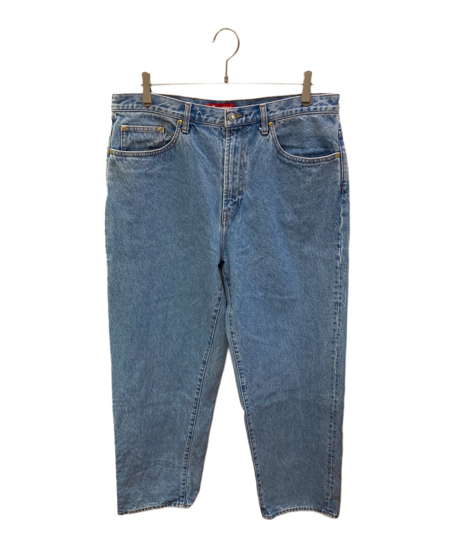 [Pre-owned] SUPREME Classic Logo Embroidery Baggy Jeans