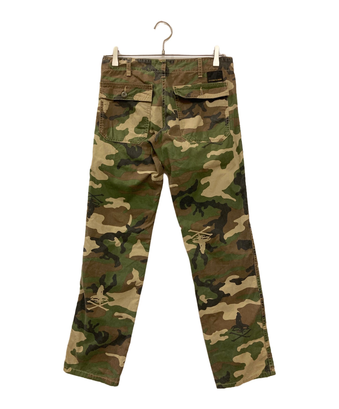 [Pre-owned] Hysteric Glamour Bone Girl Print Camouflage Pants