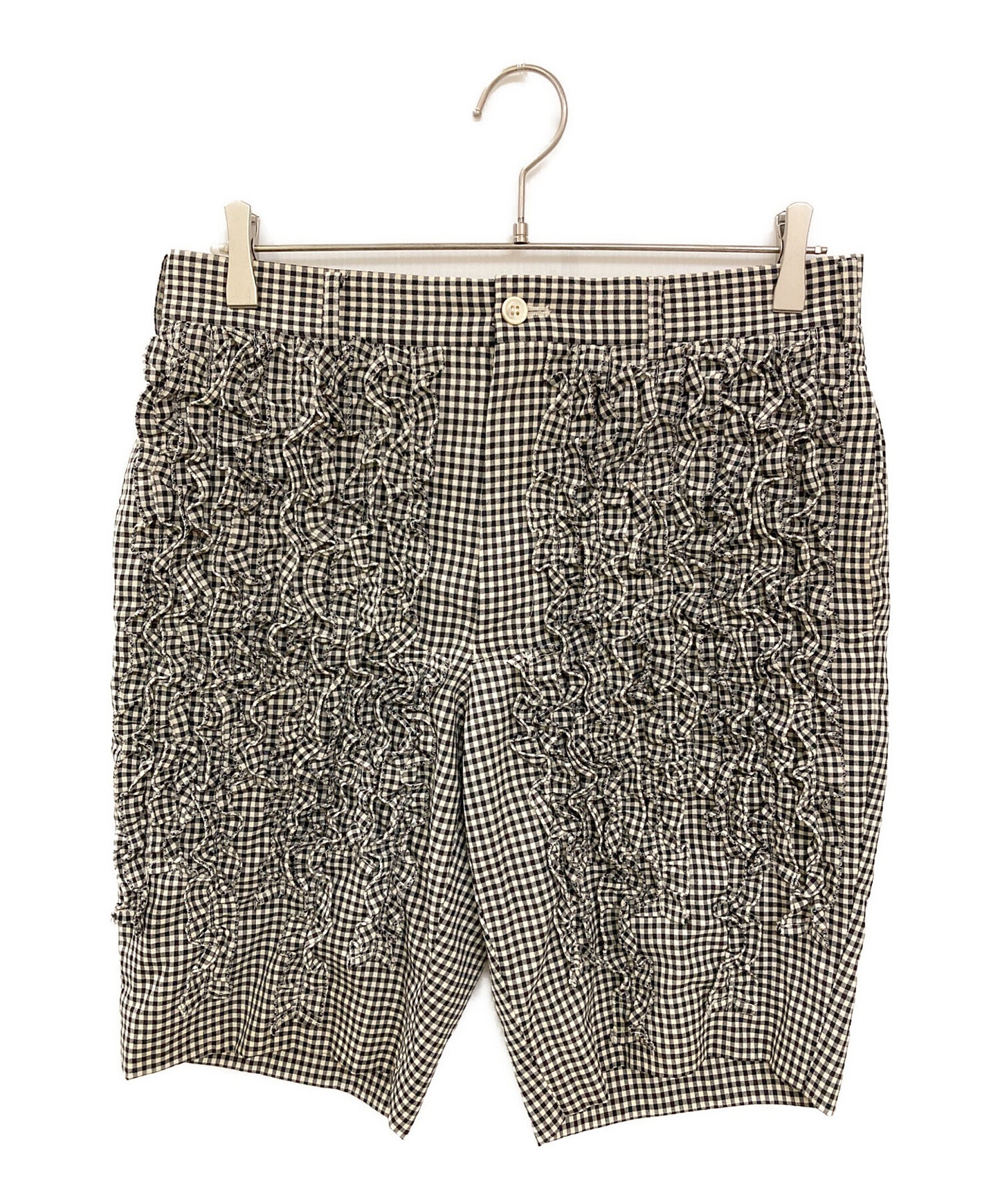 [Pre-owned] COMME des GARCONS HOMME PLUS Gingham Check Frilled Half Pants PI-P061
