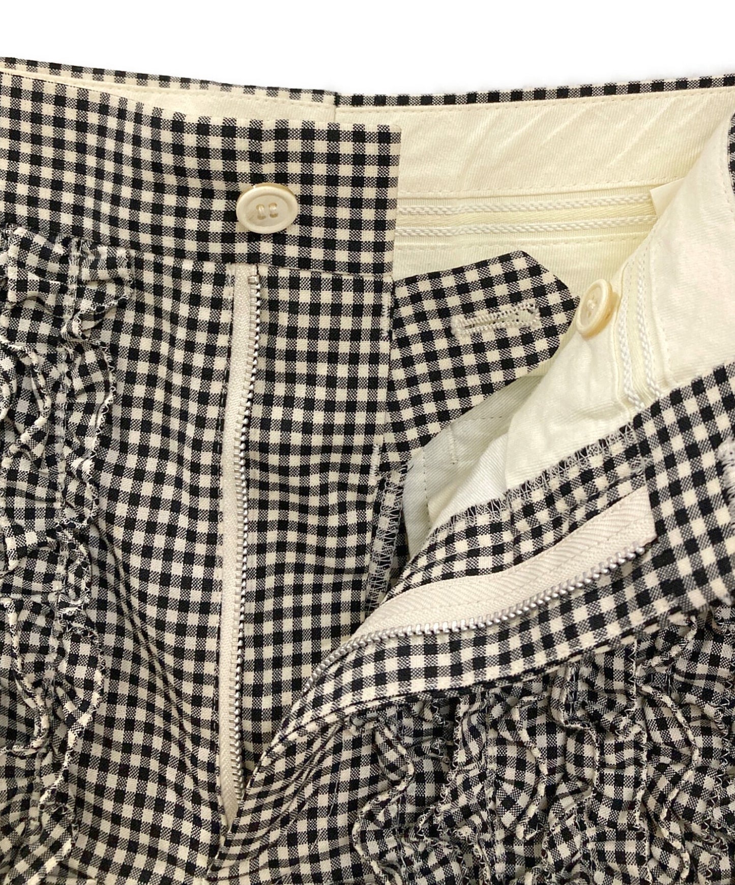 [Pre-owned] COMME des GARCONS HOMME PLUS Gingham Check Frilled Half Pants PI-P061