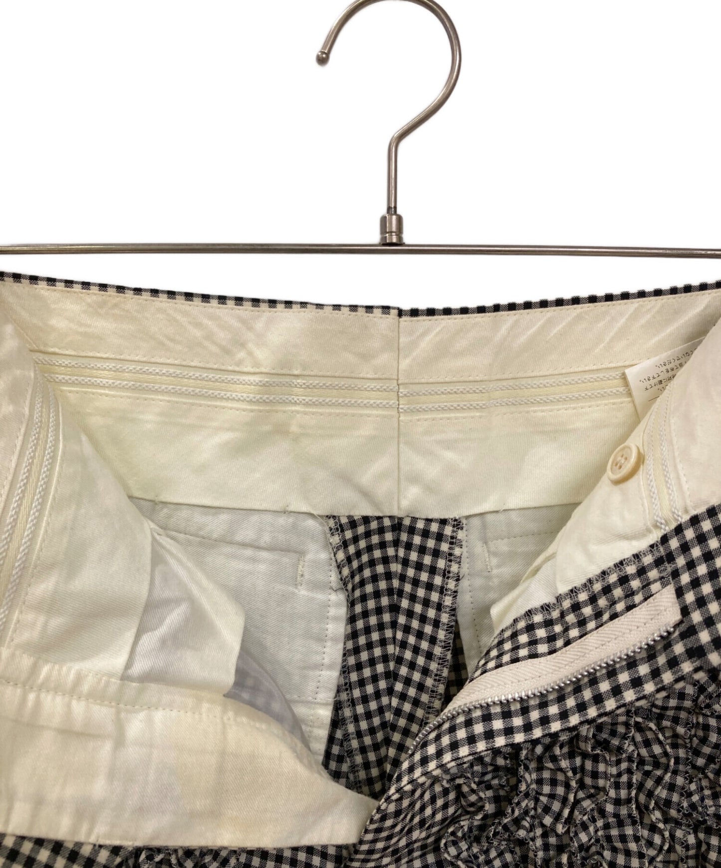 [Pre-owned] COMME des GARCONS HOMME PLUS Gingham Check Frilled Half Pants PI-P061