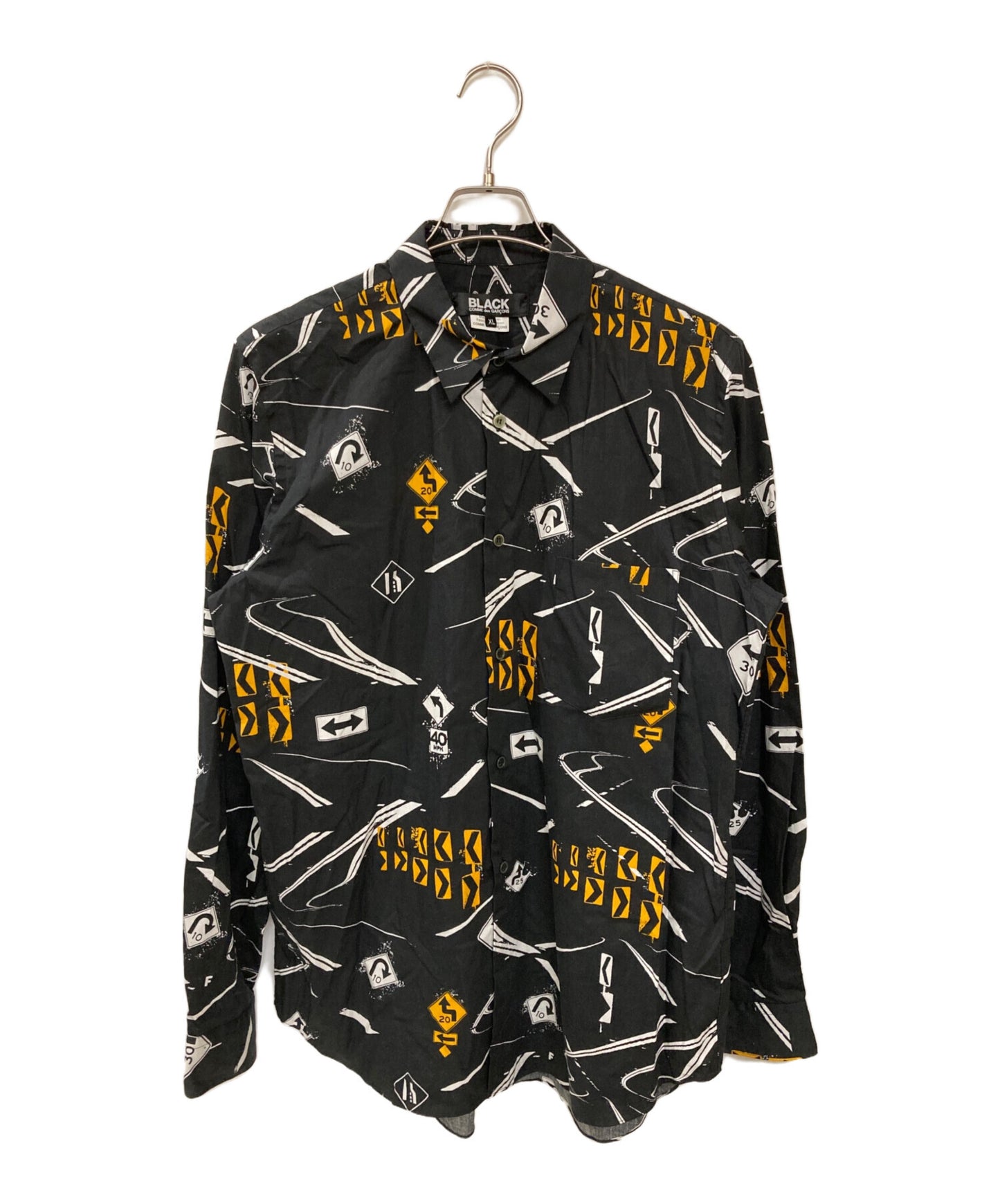 [Pre-owned] BLACK COMME des GARCONS Road sign printed shirt