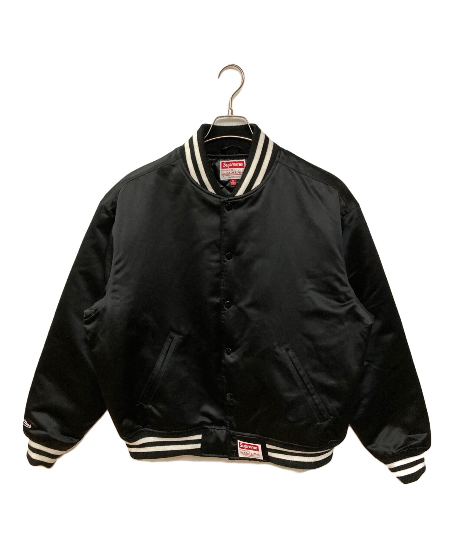 [Pre-owned] SUPREME satin varsity jacket