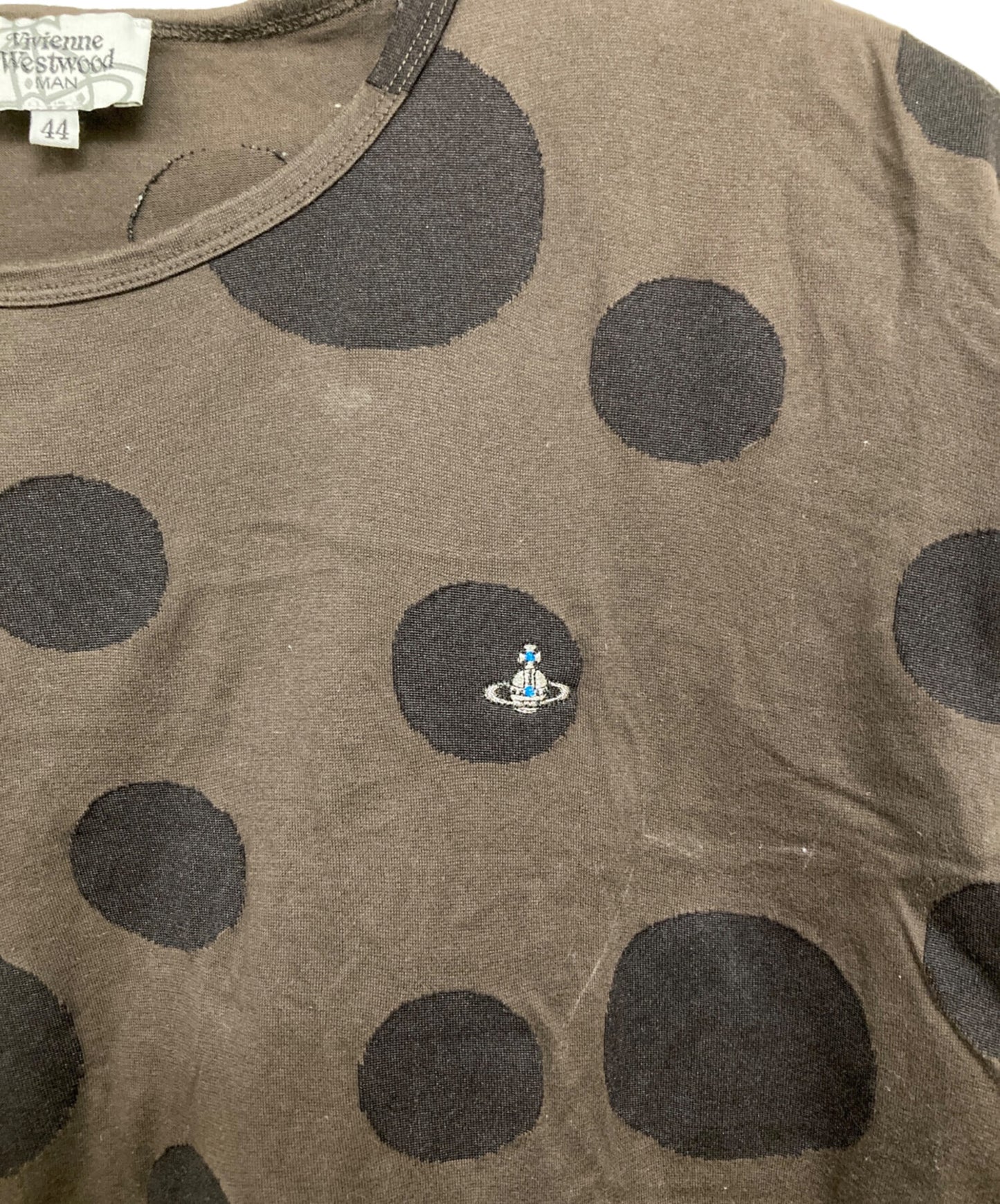 [Pre-owned] Vivienne Westwood man Orb Embroidery Dot Crew T-Shirt