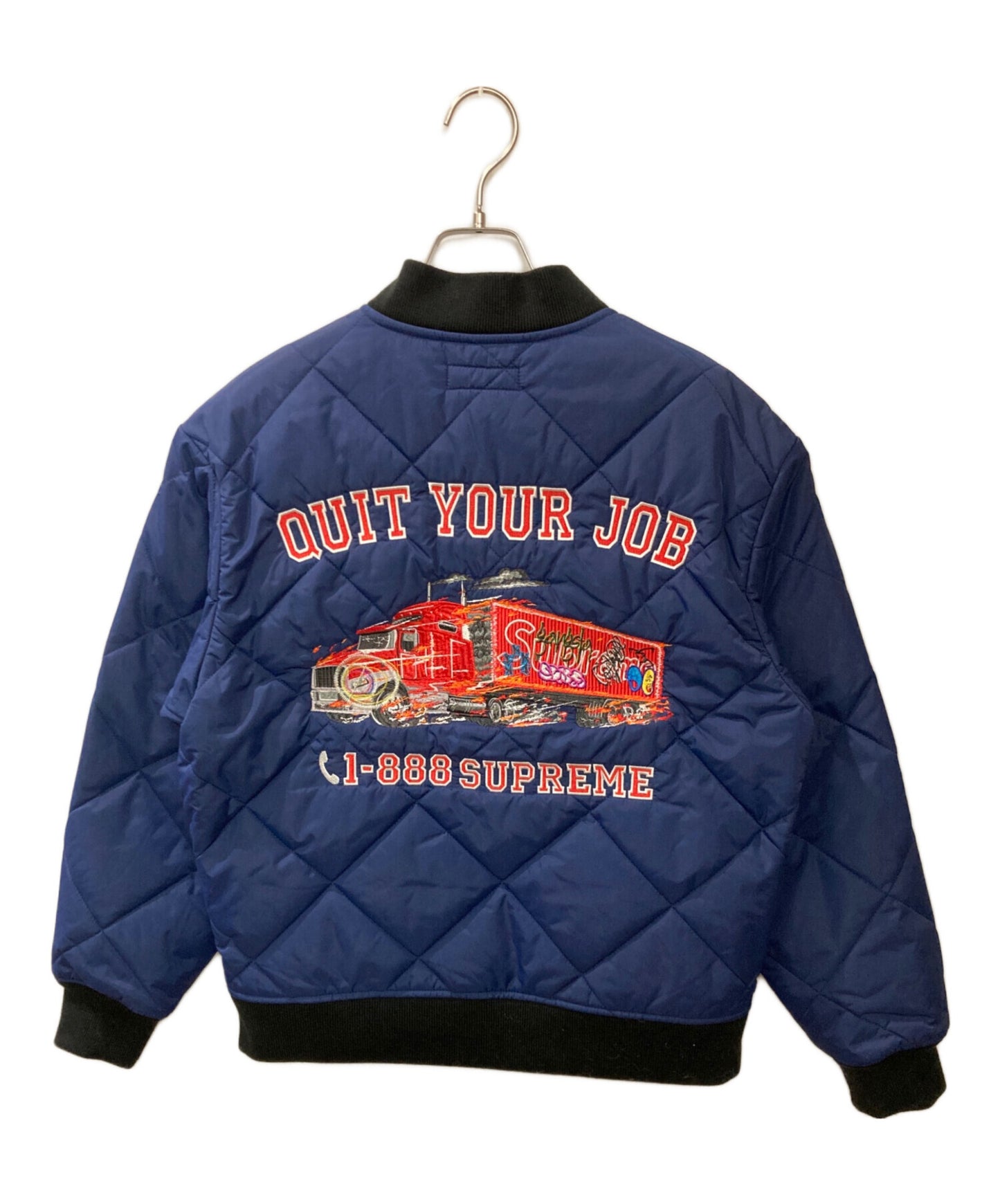 [Pre-owned] SUPREME quit your job quilted jacket/quit your job quilted work jacket