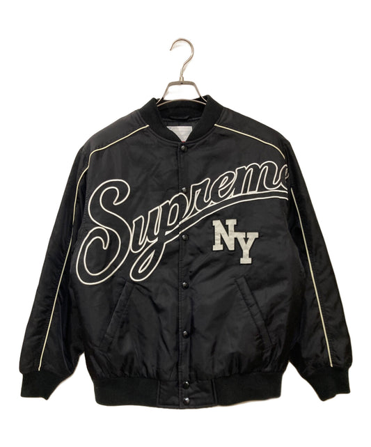 [Pre-owned] SUPREME CONTRAST SCRIPT VARSITY JACKET