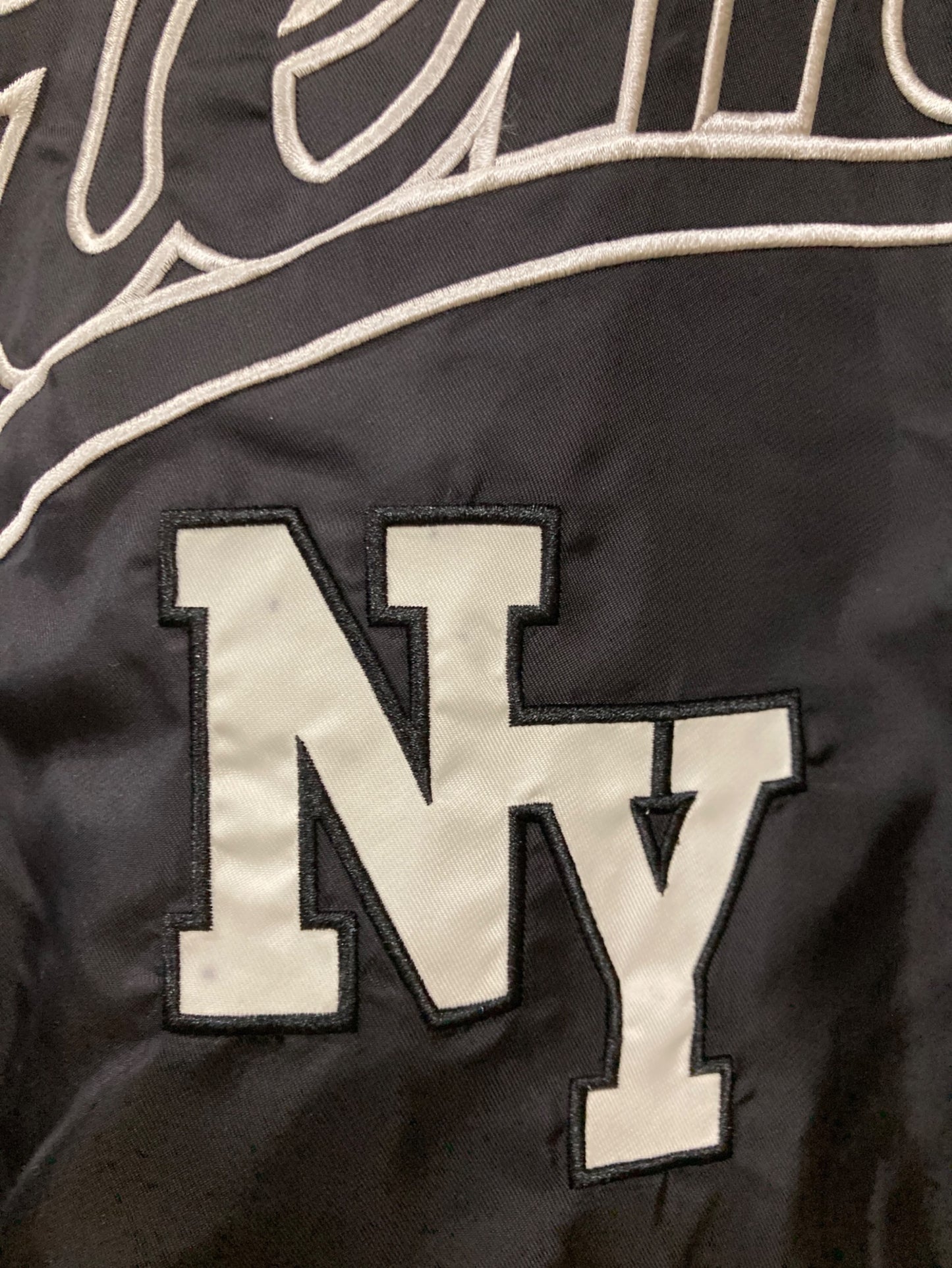 [Pre-owned] SUPREME CONTRAST SCRIPT VARSITY JACKET