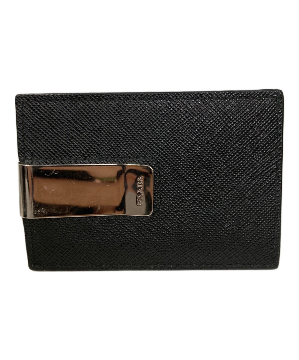 [Pre-owned] PRADA Saffiano card case with money clip 2MC 047