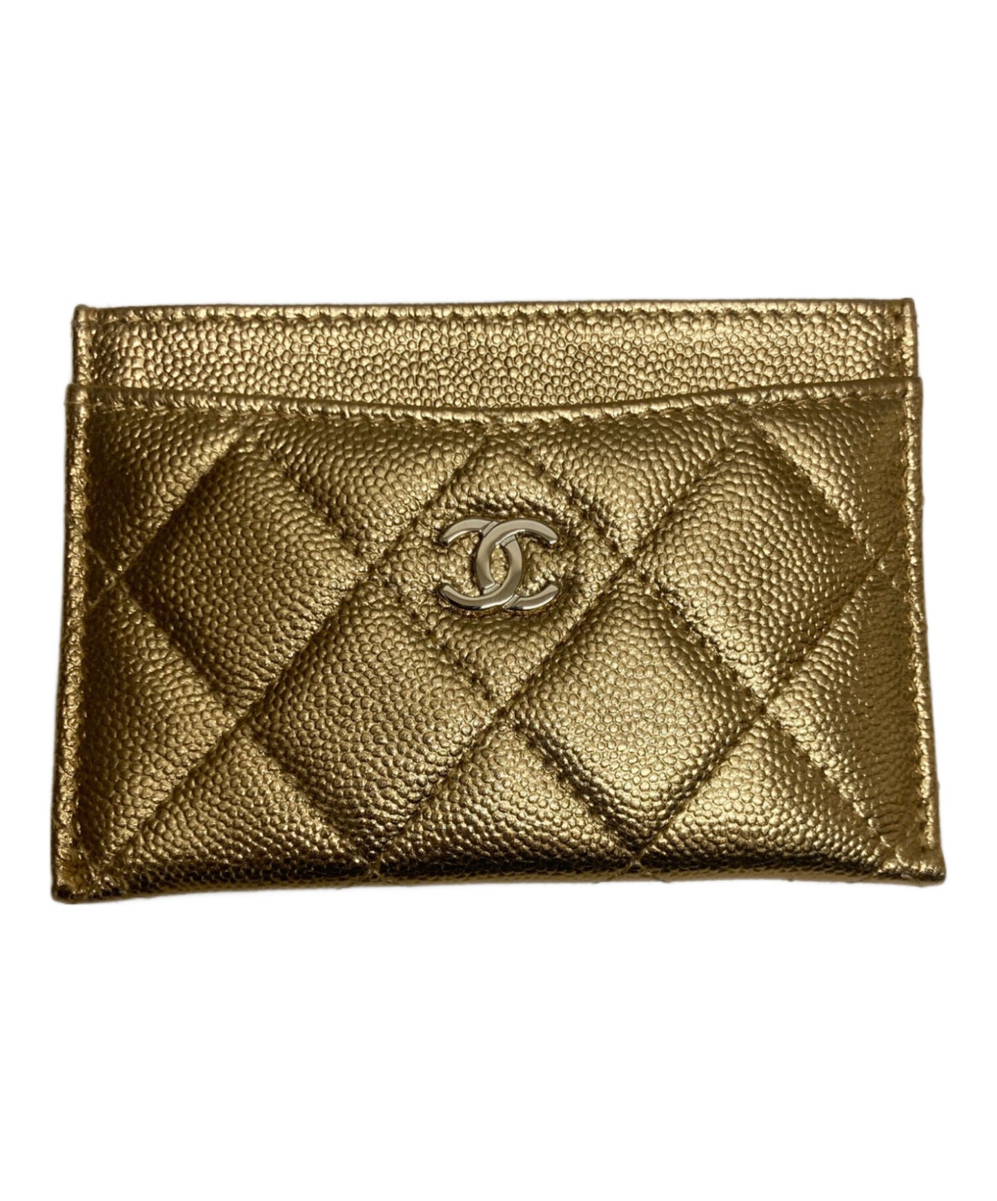 [Pre-owned] CHANEL Caviar Skin Classic Card Case AP0213