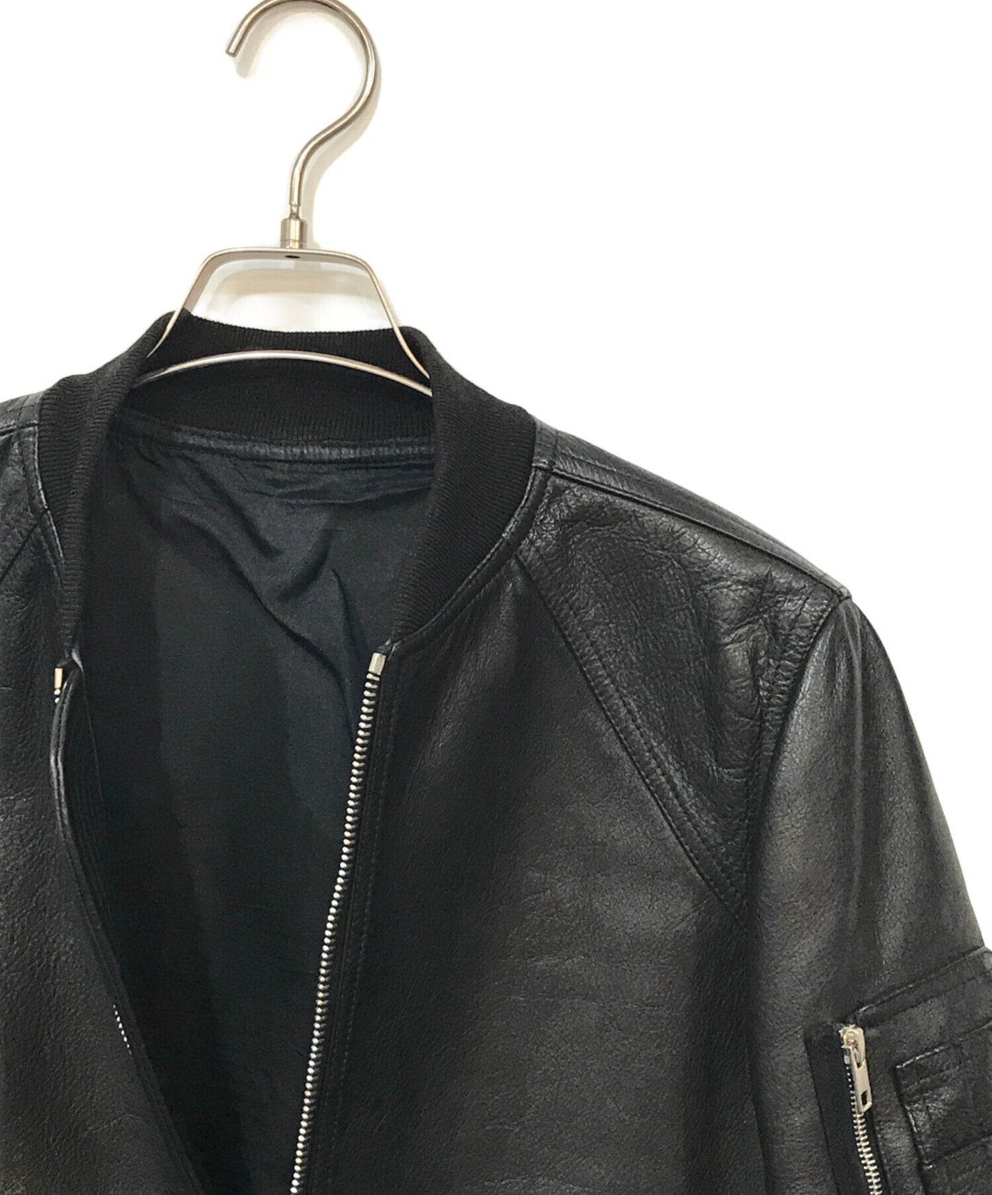 [Pre-owned] RICK OWENS Leather Bomber Jacket RU16S3775-LCW