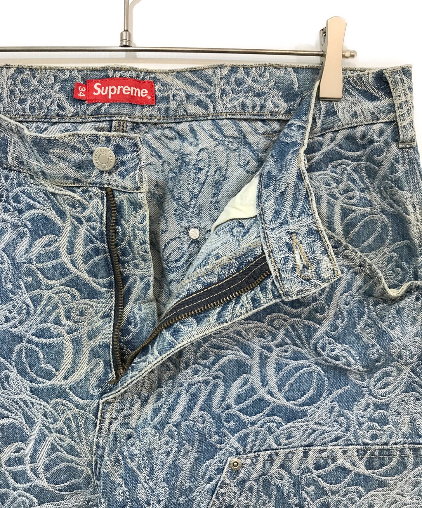 [Pre-owned] SUPREME SCRIPT JACQUARD DOUBLE KNEE PAINTER PANT
